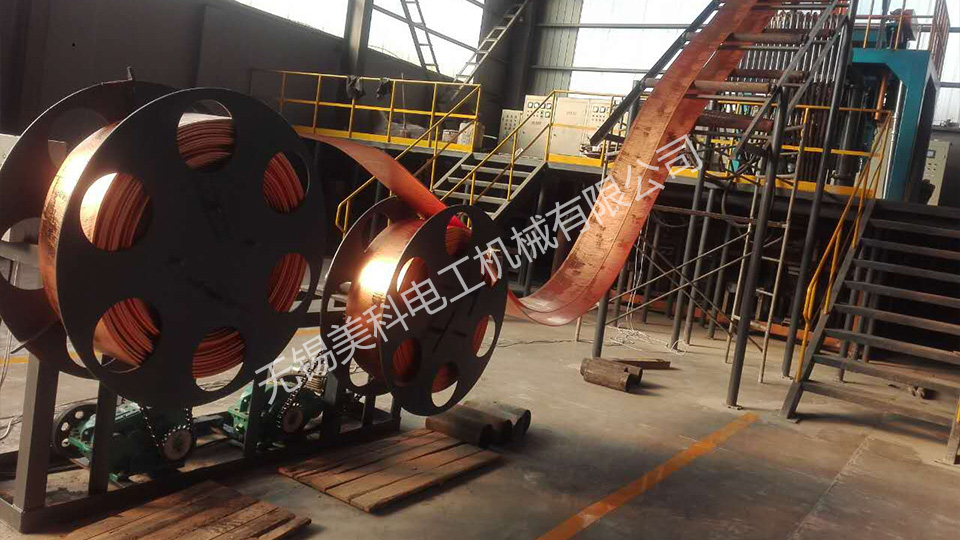 Oxygen free copper strip upward continuous casting machine